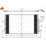 Kondenzator, klima-uređaj NRF NRF 35551 IC-AE5522