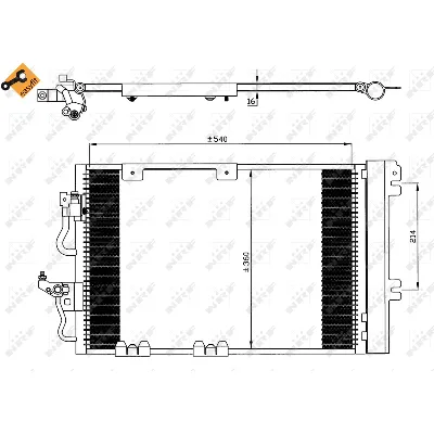 Kondenzator, klima-uređaj NRF NRF 35554 IC-AE5524