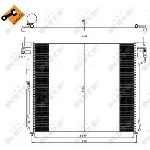Kondenzator, klima-uređaj NRF NRF 35582 IC-AE552F