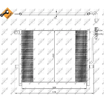 Kondenzator, klima-uređaj NRF NRF 35589 IC-AE5535