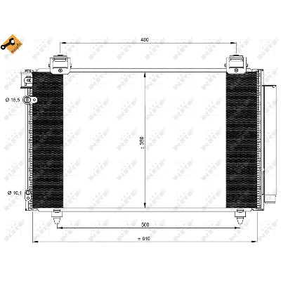 Kondenzator, klima-uređaj NRF NRF 35592 IC-B2C7A0