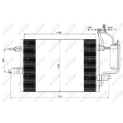 Kondenzator, klima-uređaj NRF NRF 35599 IC-B2C7A2