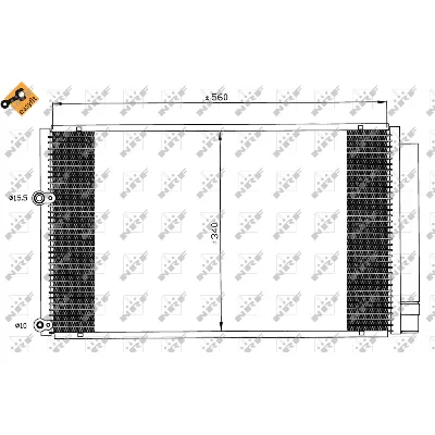 Kondenzator, klima-uređaj NRF NRF 35601 IC-BB06EE