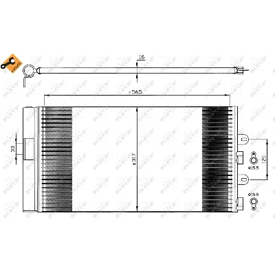 Kondenzator, klima-uređaj NRF NRF 35606 IC-AE553B