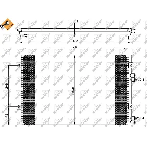 Kondenzator, klima-uređaj NRF NRF 35608 IC-BB06F1