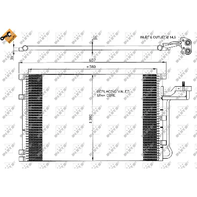 Kondenzator, klima-uređaj NRF NRF 35616 IC-BB06F5