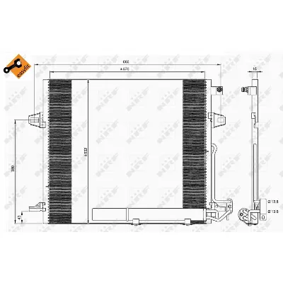Kondenzator, klima-uređaj NRF NRF 35618 IC-BB06F7
