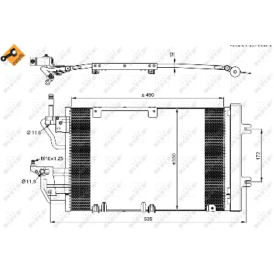 Kondenzator, klima-uređaj NRF NRF 35633 IC-B1079B