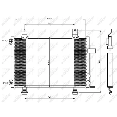 Kondenzator, klima-uređaj NRF NRF 35645 IC-BB0707