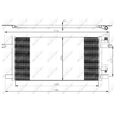 Kondenzator, klima-uređaj NRF NRF 35647 IC-BB0708