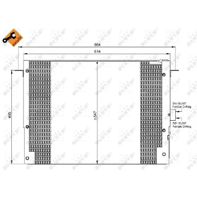 Kondenzator, klima-uređaj NRF NRF 35657 IC-BB070D