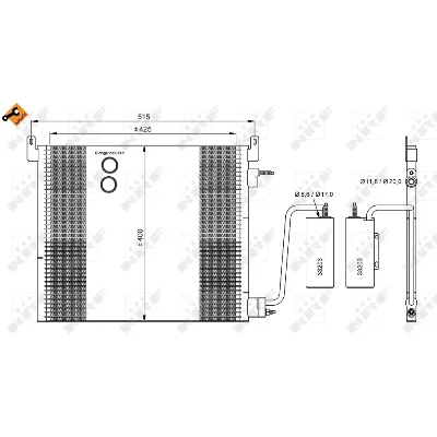 Kondenzator, klima-uređaj NRF NRF 35741 IC-BB0718