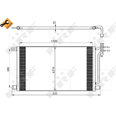 Kondenzator, klima-uređaj NRF NRF 35748 IC-BB071A