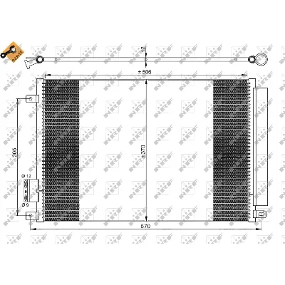 Kondenzator, klima-uređaj NRF NRF 35753 IC-B1200D