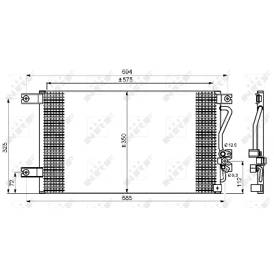 Kondenzator, klima-uređaj NRF NRF 35756 IC-BB071F