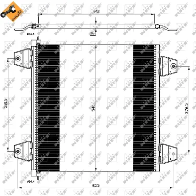 Kondenzator, klima-uređaj NRF NRF 35757 IC-BADB2E