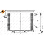 Kondenzator, klima-uređaj NRF NRF 35758 IC-B2C7AF