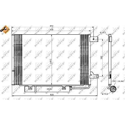 Kondenzator, klima-uređaj NRF NRF 35759 IC-B2C7B0