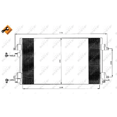 Kondenzator, klima-uređaj NRF NRF 35760 IC-BB0720