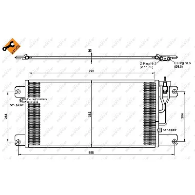 Kondenzator, klima-uređaj NRF NRF 35762 IC-BB0721