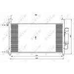 Kondenzator, klima-uređaj NRF NRF 35763 IC-BB0722
