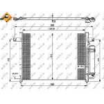 Kondenzator, klima-uređaj NRF NRF 35767 IC-BB0726