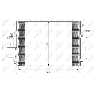 Kondenzator, klima-uređaj NRF NRF 35771 IC-B8F602