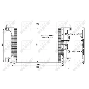 Kondenzator, klima-uređaj NRF NRF 35772 IC-BB0729