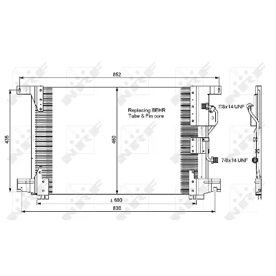 Kondenzator, klima-uređaj NRF NRF 35772 IC-BB0729