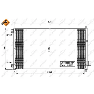 Kondenzator, klima-uređaj NRF NRF 35780 IC-BB072D