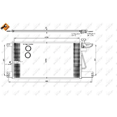 Kondenzator, klima-uređaj NRF NRF 35790 IC-BB0736
