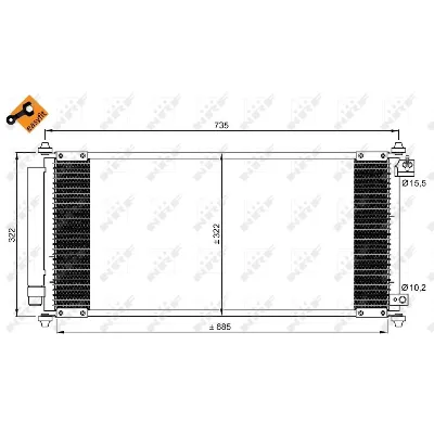 Kondenzator, klima-uređaj NRF NRF 35791 IC-B8F3D9