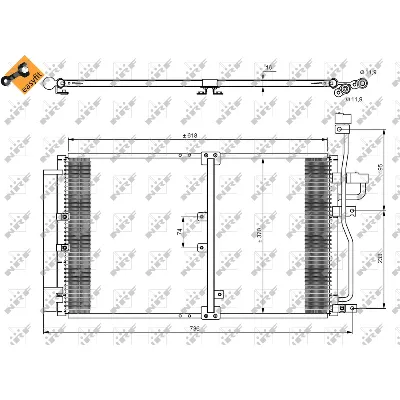 Kondenzator, klima-uređaj NRF NRF 35797 IC-B9AF99