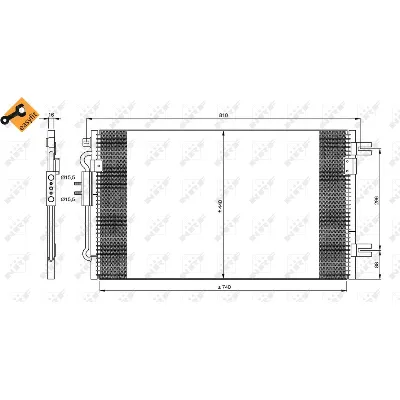 Kondenzator, klima-uređaj NRF NRF 35799 IC-BB073C