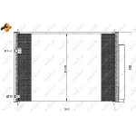 Kondenzator, klima-uređaj NRF NRF 35839 IC-BB073E
