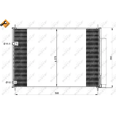 Kondenzator, klima-uređaj NRF NRF 35839 IC-BB073E