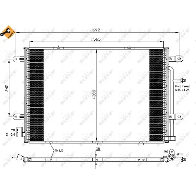 Kondenzator, klima-uređaj NRF NRF 35841 IC-BB073F