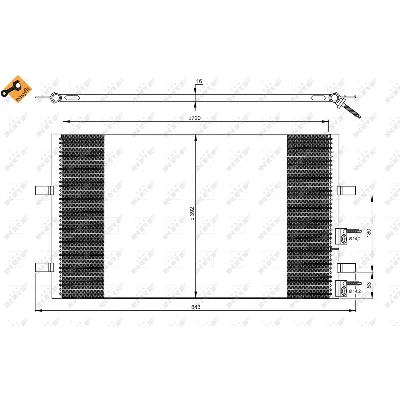 Kondenzator, klima-uređaj NRF NRF 35846 IC-BB0740