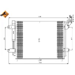 Kondenzator, klima-uređaj NRF NRF 35848 IC-BB0742