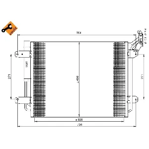 Kondenzator, klima-uređaj NRF NRF 35848 IC-BB0742