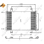 Kondenzator, klima-uređaj NRF NRF 35854 IC-BB0748