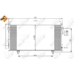 Kondenzator, klima-uređaj NRF NRF 35855 IC-BB0749