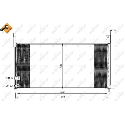 Kondenzator, klima-uređaj NRF NRF 35863 IC-BB0751