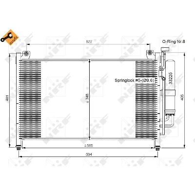 Kondenzator, klima-uređaj NRF NRF 35870 IC-BB0758