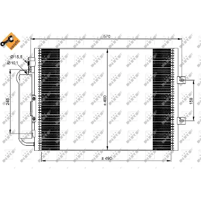 Kondenzator, klima-uređaj NRF NRF 35879 IC-BB0761