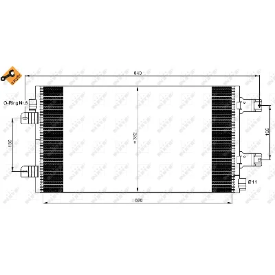 Kondenzator, klima-uređaj NRF NRF 35880 IC-BB0762