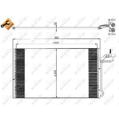 Kondenzator, klima-uređaj NRF NRF 35882 IC-BB0764
