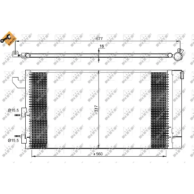 Kondenzator, klima-uređaj NRF NRF 35883 IC-BB0765