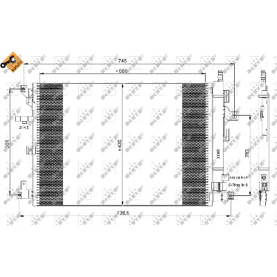 Kondenzator, klima-uređaj NRF NRF 35889 IC-BBD596