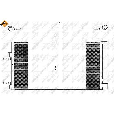 Kondenzator, klima-uređaj NRF NRF 35890 IC-BBD595